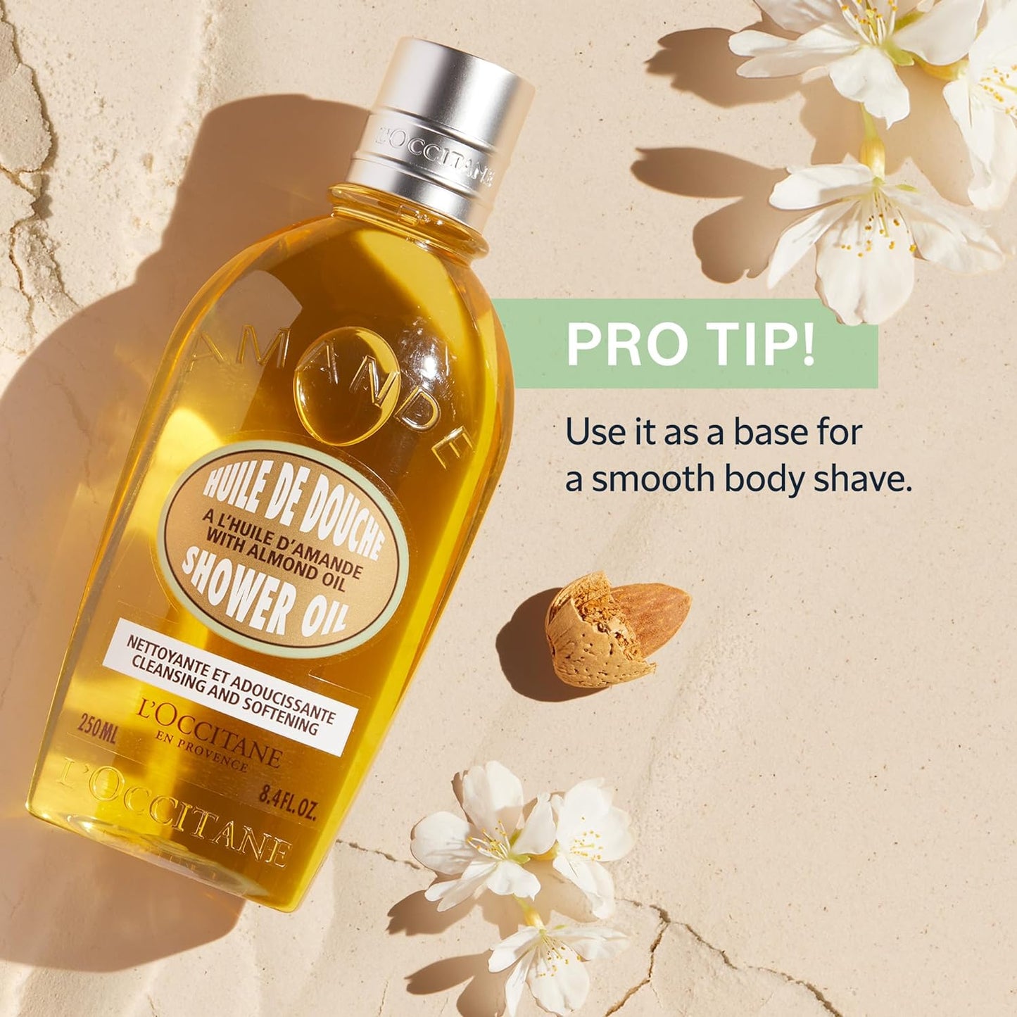 GoldenGlow™ Cleansing & Softening Almond Shower Oil & Body Wash | 250ml |