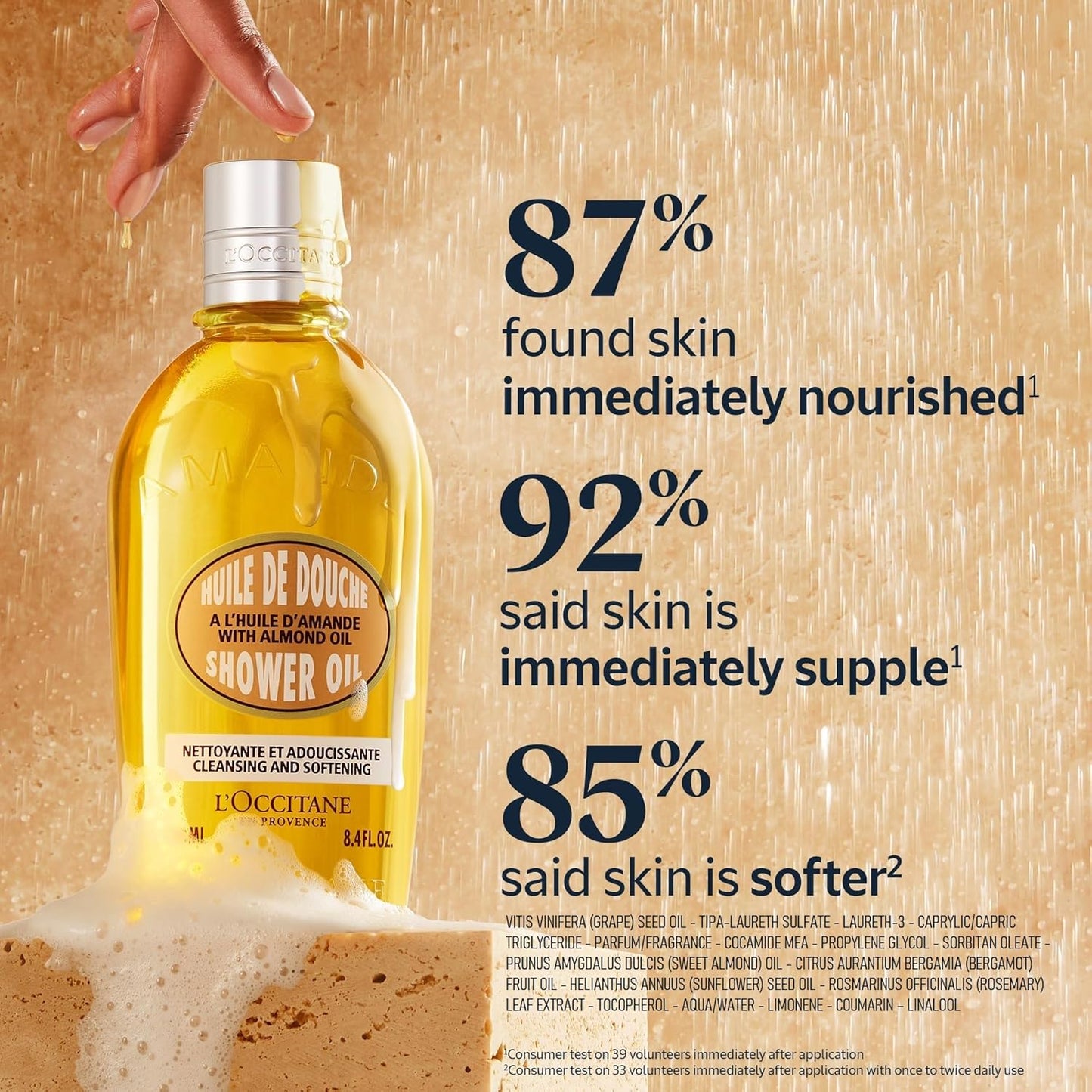 GoldenGlow™ Cleansing & Softening Almond Shower Oil & Body Wash | 250ml |