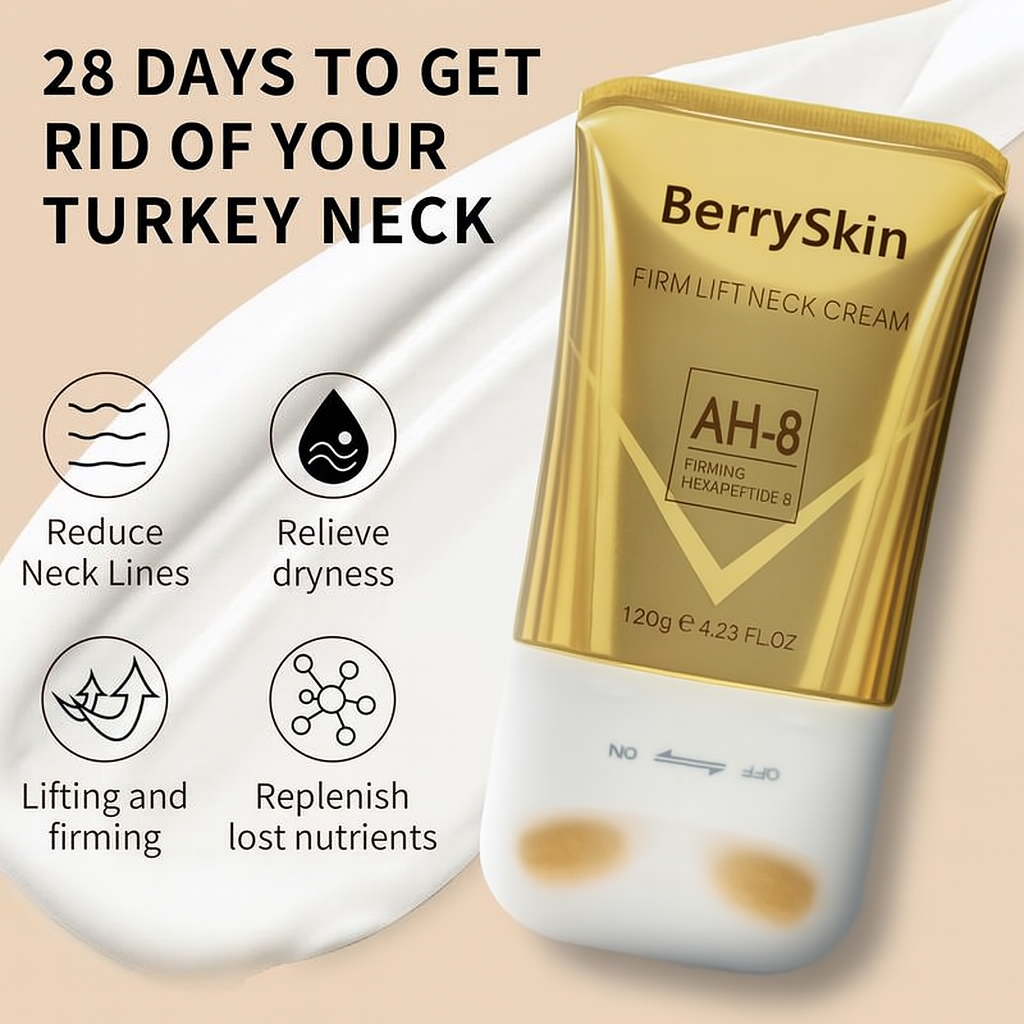 BerrySkin NeckLift+ Firming Massager Cream