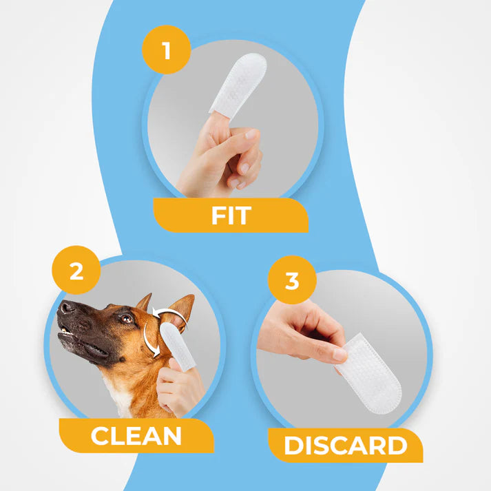 PETWET™ Gentle Ear Wipes for Pets - 50 Wipes